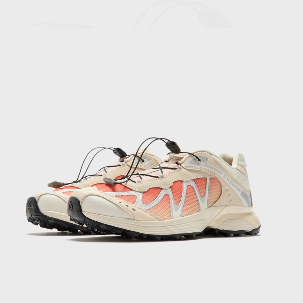 Salomon Athletic Sneakers in Cream and Coral - Picture 2 of 7